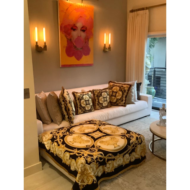 Versace Lion and Urn Versace XL Pillows - a Pair For Sale - Image 4 of 13