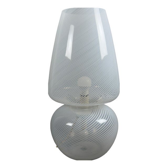 Large Mushroom Table Lamp in Murano Glass, 1970s For Sale