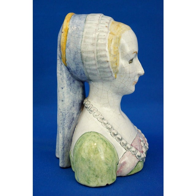 Majolica Terracotta Bust by Gian Battista (Nanni) Valentini for Arcore Ceramic, 1960s For Sale - Image 9 of 18