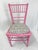 Chinoiserie Faux Bamboo Pink Desk or Vanity Chair For Sale - Image 3 of 12