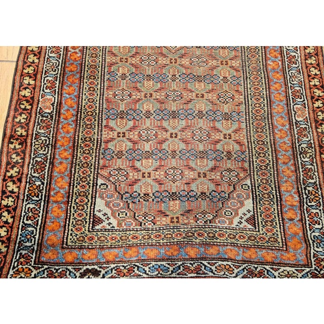 19th Century Persian Serab camelhair runner in an all over geometric pattern. A true masterpiece of Persian rug weaving...