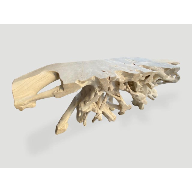 Wood Andrianna Shamaris St. Barts Teak Wood Console For Sale - Image 7 of 18