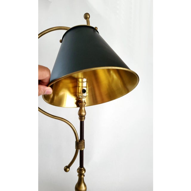 Brass Lamp French Bouillotte Style & Solid Brass Shade For Sale - Image 8 of 13