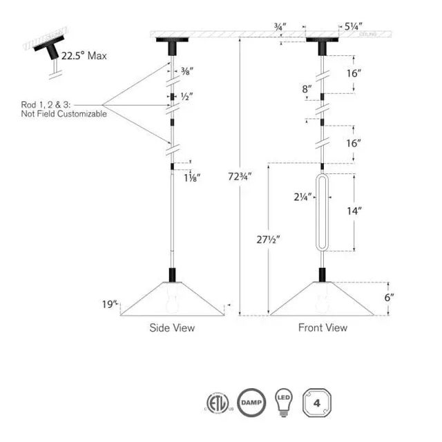 Transitional Ray Booth for Visual Comfort Signature Argo 19" Pendant in Antique Brass with Bisque Shade For Sale - Image 3 of 3