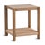 Natural finish oak wood side table with charming woven rope bottom shelf. Stylish contemporary piece with subtle warm...