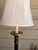 Vintage Italian Wooden Ebonized & Parcel Gilt Tall Table Lamp With New Drum Shade For Sale - Image 4 of 15