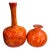 Pair of Vintage Orange Ceramic Vases For Sale