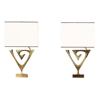 Sculptural Table Lamps by Willy Daro, 1970s, Set of 2 For Sale