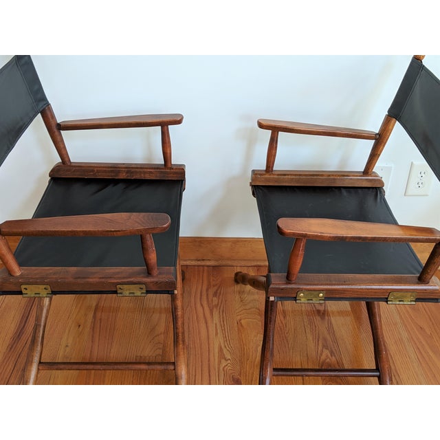 1960s Vintage Gold Medal Furniture Co. Director's Chairs A Pair