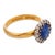 1910s 1910s Edwardian English Gia 2.45 Carat No Heat Sapphire Diamond 22k Yellow Gold Ring, Size 8 For Sale - Image 5 of 8