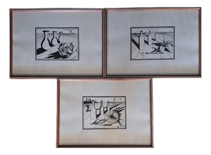 Salvador Dali, Rosso Antico Compositions, 1970s, Silk-Screens, Set of 3