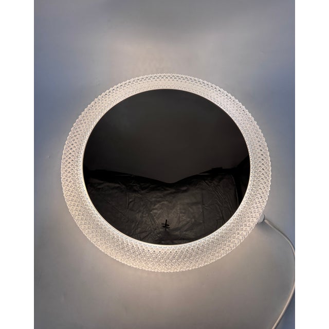 Illuminated Wall Mirror in Crystal Glass from Glashütte Limburg, Germany, 1960s For Sale - Image 10 of 16