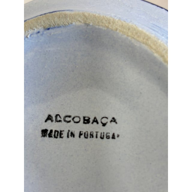 Ceramic Pair of Vintage Alcobaça Portuguese Pottery Candle Holders For Sale - Image 7 of 9