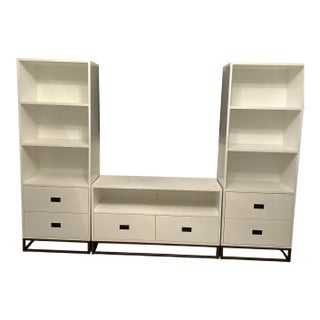 Restoration Hardware White Avalon Media Set For Sale