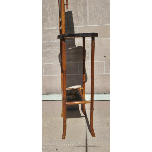 Chinoiserie Bamboo Lacquered Display Stand,France 19th Century For Sale - Image 3 of 11