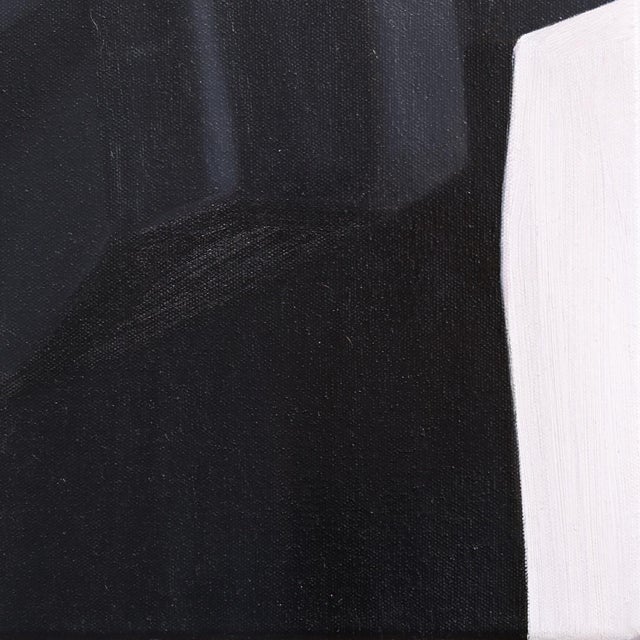 2020s Folds in Black - Original Contemporary Figurative Fashion Oil Painting on Canvas by Darwin Estacio Martinez For Sale - Image 5 of 9