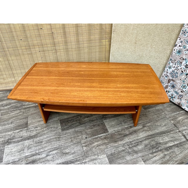 Mid-Century Modern Danish Style Teak Coffee Table by Nordic Furniture. Circa 1970s For Sale - Image 4 of 17