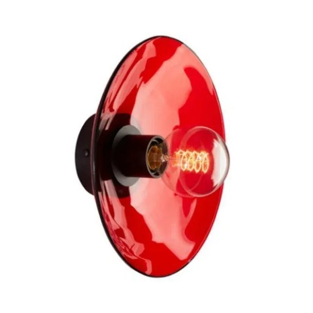 Acid red zénith wall light, xs by radar materials: translucent thermoformed glass, metal. Dimensions: depth 15 x diameter...