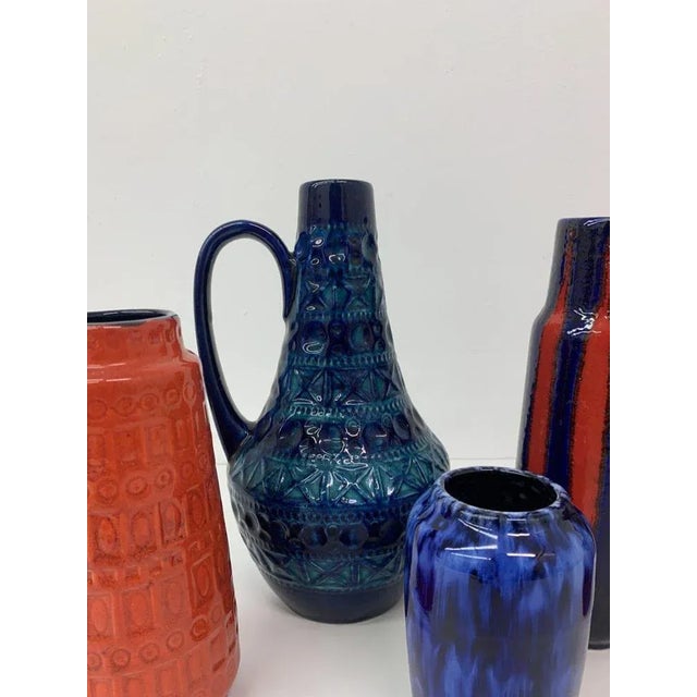 Set of 6 Scheurich West Germany ceramic vases , 1960’s For Sale - Image 9 of 13
