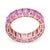 2010s Contemporary 15.00 Carat Pink Sapphire 14k Rose Gold Eternity Band, Size 8.25 For Sale - Image 5 of 6