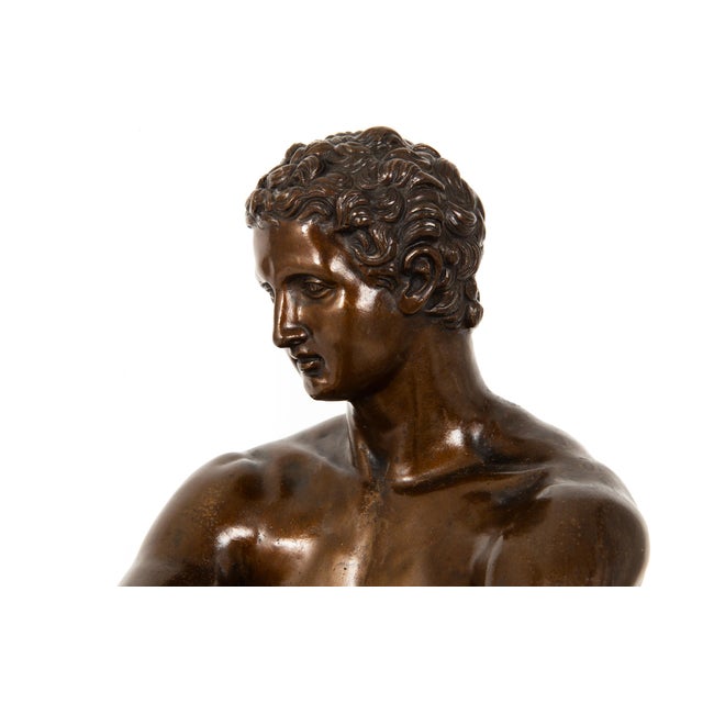 Grand Tour 19th Century Italian Bronze Sculpture Ludovisi Mars After Antique For Sale - Image 11 of 17