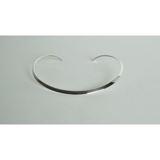 Danish Modern Sterling Silver Collier Necklace by N.E. From, 1960s For Sale - Image 4 of 10