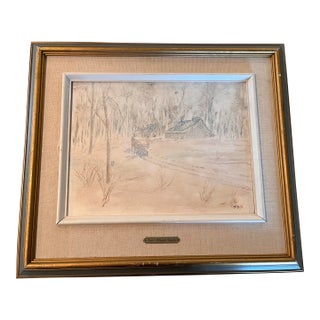 Jean-Claude Cortés “Traîneau De Foin” Original Oil on Canvas, 1986 – Signed With Certificate For Sale