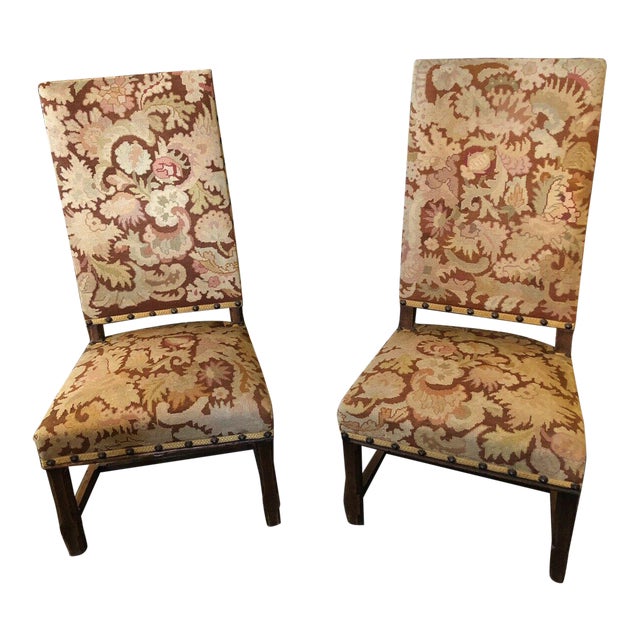 Early 18th Century Fireside Chairs Arts & Crafts Upholstery - a Pair For Sale