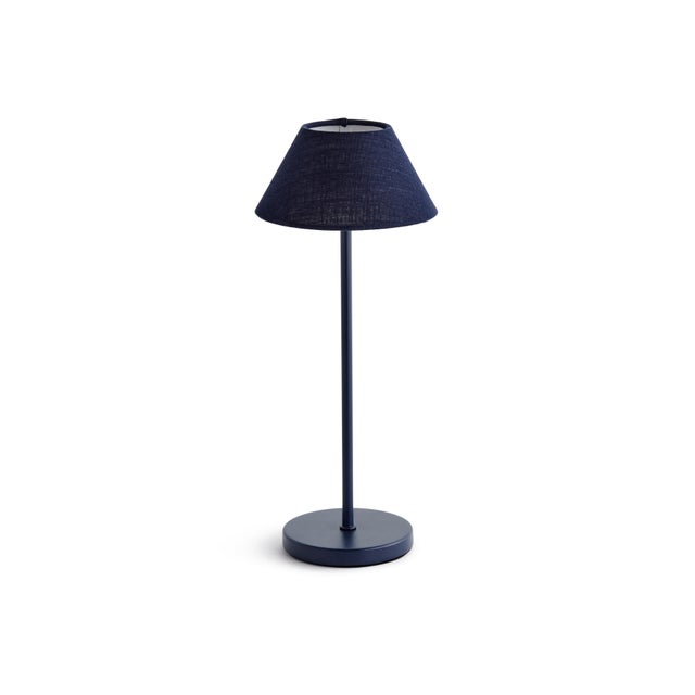 Blue Alluna Cordless Led Lamp 14" - Navy For Sale - Image 8 of 9