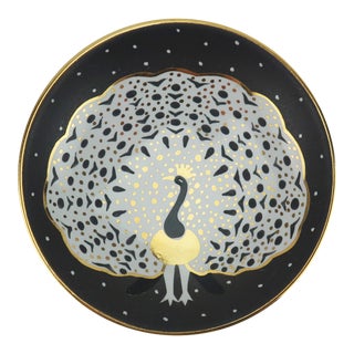 Waylande Gregory Ceramic Peacock Small Bullet Bowl For Sale