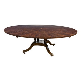Large 88” Diameter Mahogany Dining Table by Maitland-Smith For Sale