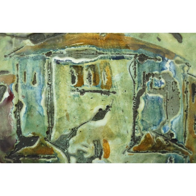 Vintage Lava Stone and Enamel Plaque by Mario Marinelli, 1950s For Sale - Image 10 of 18