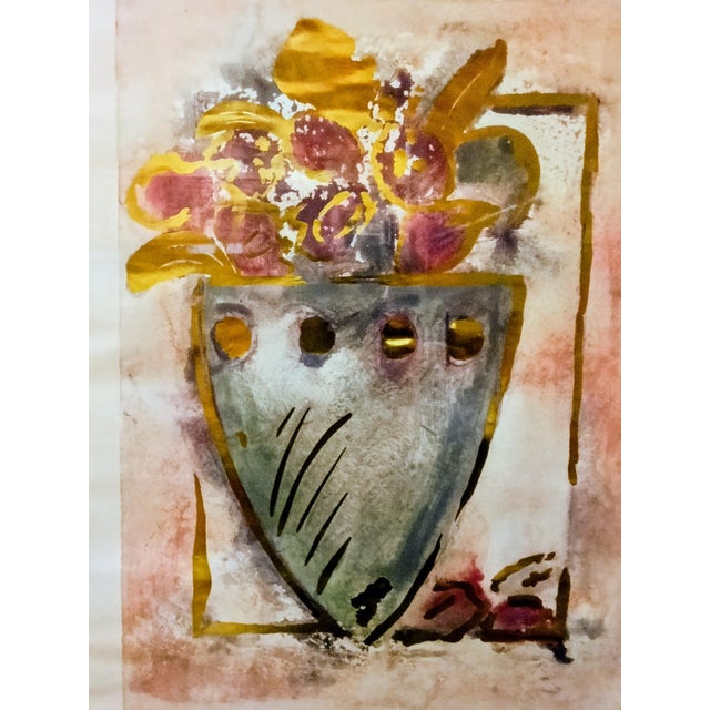 The product is an original mixed-media collage art piece by artist Joyce Combs, created in Texas, USA in 1985. The artwork...