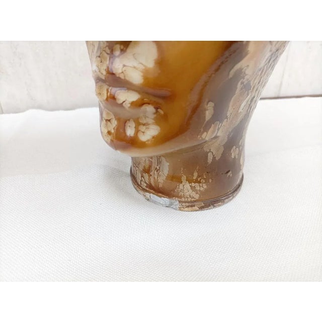 Piero Fornasetti Vintage Pair of Glass Head Sculptures Attributed to Piero Fornasetti For Sale - Image 4 of 7