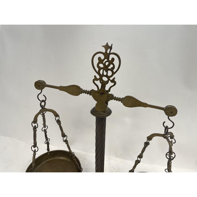 Metal Vintage Bronze and Marble Scale, 1920s For Sale - Image 7 of 14