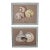 Textile Art With Shell Designs, a Set of Two, Framed For Sale