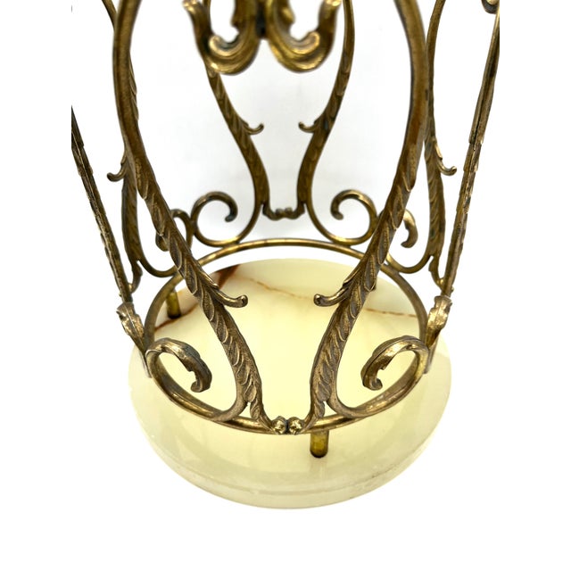 Hollywood Regency Brass and Onyx Marble Umbrella Stand from Banci Firenze, 1970s For Sale - Image 11 of 18