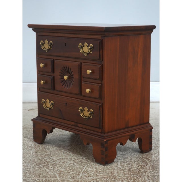 Age: Approx. 30 Years Old Details: Factory Distressed Dovetailed Feet Sunburst Carving Bracket Feet Dovetailed Drawer...