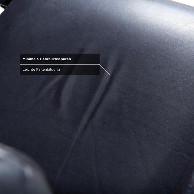 3100 Lounge Chair in Dark Blue Leather from Rolf Benz For Sale - Image 9 of 16