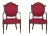French Louis XVI Style Mahogany & Gold Arm Chairs - a Pair For Sale