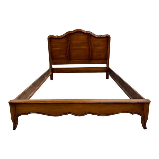 Vintage Full Size White Furniture Company French Provincial Bed For Sale
