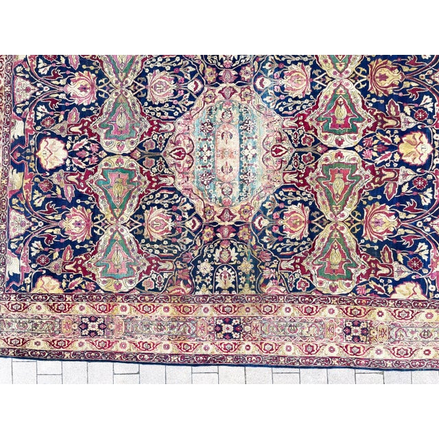 Late 19th Century Antique Persian Kermanshah/Laver Carpet, C-1880's, a Sign Rug For Sale - Image 5 of 12