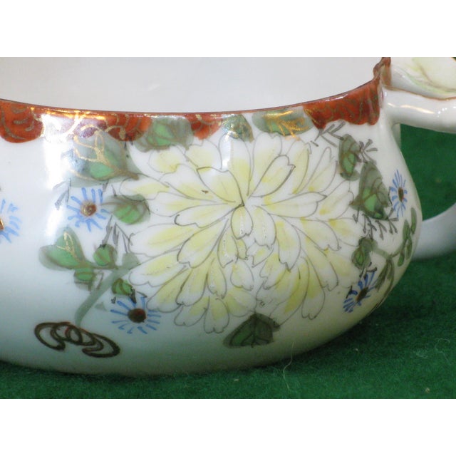 White Late 19th Century Teacup Kyoto, Satsuma, Kutani Antique Hand Painted Japanese For Sale - Image 8 of 18