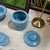 Ceramic 1970s Instant Collection of Blue Ceramic Jars and Dishes With Lids- Set of 5 For Sale - Image 7 of 7