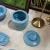 Ceramic 1970s Instant Collection of Blue Frankoma Lazy Bones Ceramic Jars and Dishes With Lids- Set of 5 For Sale - Image 7 of 7
