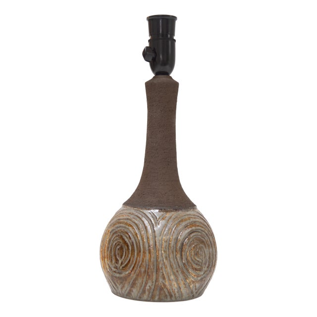 Danish Modern Ceramic Table Lamp by Børge Christoffersen for Chris Haslev, 1960s For Sale