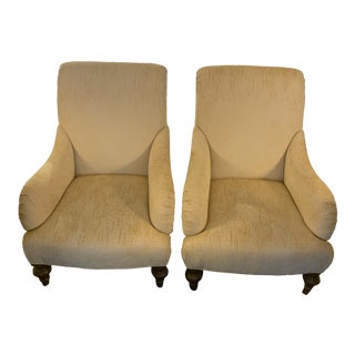 1990s Vintage Yellow Two-Tone Luxe Chairs- a Pair For Sale