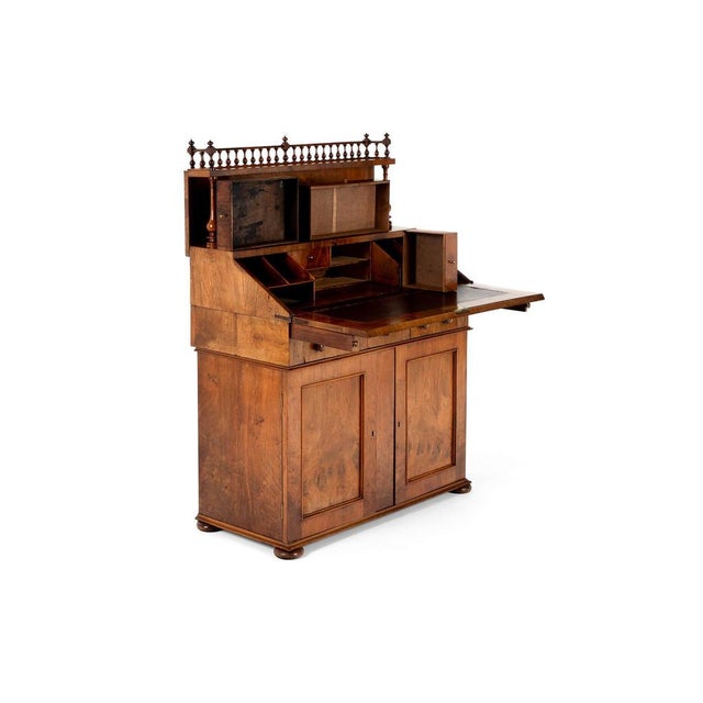 Antique Walnut Bureau, 1700s For Sale - Image 3 of 15