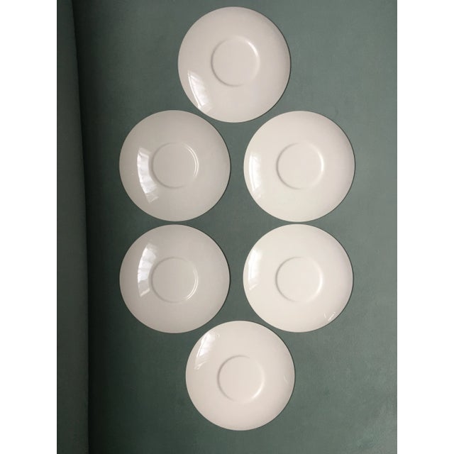 White Mid 20th Century “Harmony” China Teacups and Saucers by Edwin Knowles Set- 12 Pieces For Sale - Image 8 of 9