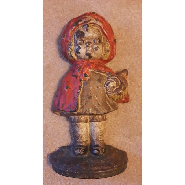 Hubley Doorstop Little Red Riding Hood Cast Iron Grace Drayton Fairy Tale For Sale In Fayetteville, AR - Image 6 of 10